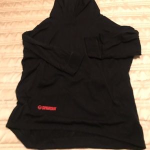 Spartan black hooded shirt